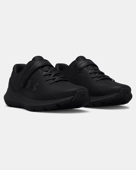 Boys' Pre-School UA Surge 3 AC Running Shoes, Black, pdpMainDesktop image number 3
